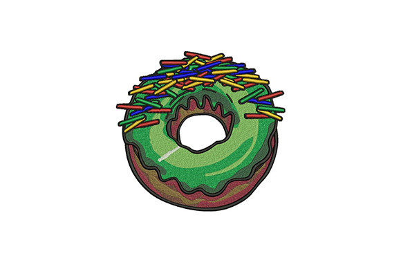 Green Sprinkled Donut: A Sweet Embroidery Review