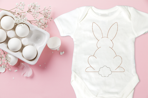 Linework Easter Bunny: A Sweet Back-View Design Review